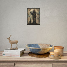 Load image into Gallery viewer, Diver & Cat Art Poster — Whimsical Underwater Vintage Print (Rolled Poster)