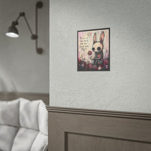 Load image into Gallery viewer, Rolled Poster — Cute Gothic Bunny Art Print: “Focus on the Good and the Good Gets Bigger”