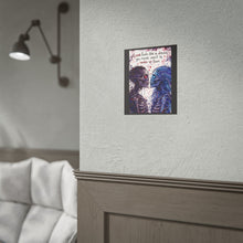 Load image into Gallery viewer, Skeleton Lovers Poster — "Love feels like a dream you never want to wake up from" Romantic Goth Wall Art (Rolled Poster)