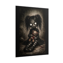 Load image into Gallery viewer, Creepy Gothic Doll Poster — Dark Horror Rolled Art Print (Halloween Decor)