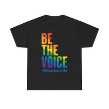 Load image into Gallery viewer, Be The Voice #StopSuicide LGBTQ Gay Pride T-Shirt - Size S - 5XL