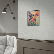 Load image into Gallery viewer, Colorful Hummingbird & Flowers Wall Decor | "Chase What Lights You Up" Inspirational Art