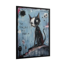 Load image into Gallery viewer, Be Strange Stay Free Rolled Poster — Gothic Whimsical Cat Fantasy Wall Art