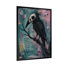 Load image into Gallery viewer, The Birds Became Beautiful Not Because They Were Perfect but Because They Flew Rolled Poster — Gothic Whimsical Crow Fantasy Wall Art