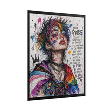 Load image into Gallery viewer, "Born To Be Free" Pride Art | Fine Line Sketch Bisexual Cape Poster