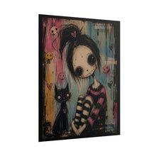 Load image into Gallery viewer, Gothic Emo Girl Poster - Dark Fantasy Skeleton Wall Decor