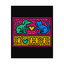 Load image into Gallery viewer, Pop Art Pet Poster — Colorful Dog & Cat Love Print