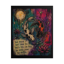 Load image into Gallery viewer, Koi Yin Yang Inspirational Art Poster — "Your Person Won't Drain You" Motivational Wall Art