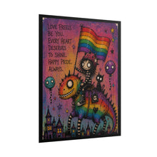 Load image into Gallery viewer, "Every Heart Deserves To Shine" Pride Art | Cute Rainbow Dragon Poster