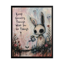 Load image into Gallery viewer, Keep Growing Through What You Go Through – Inspirational Bunny Wall Art