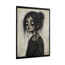 Load image into Gallery viewer, Rolled Poster — Gothic Girl Art Print (Dark Cute, Haunted Aesthetic)