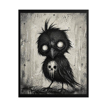 Load image into Gallery viewer, Rolled Poster — Gothic Cute Crow Art Print (Dark Nursery, Halloween Wall Decor)