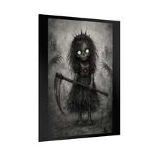 Load image into Gallery viewer, Horror Girl Scythe Art Poster — Creepy Gothic Rolled Poster for Dark Room Decor