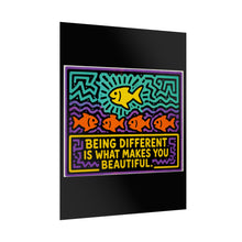 Load image into Gallery viewer, Different Fish Shine Brightest Rolled Poster — Playful Retro Pop Art Wall Art