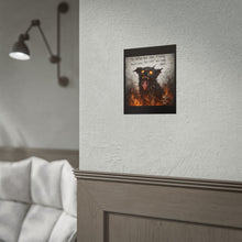 Load image into Gallery viewer, Rolled Poster — Gothic Demon Dog Art with Quote “No Matter How Dark It Seems”