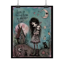 Load image into Gallery viewer, Love Is Having a Home in Another Heart Rolled Poster — Gothic Romantic Fantasy Wall Art