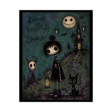 Load image into Gallery viewer, Embrace the Beautifully Strange Poster — Gothic Cute Rolled Art Print