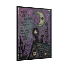 Load image into Gallery viewer, Gothic Moon Girl Rolled Poster — "Being Weird is a Superpower" Illustration