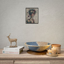 Load image into Gallery viewer, Rolled Poster — Surreal Butterfly Portrait with Inspirational Quote: "Be Weird, Be Random, Be Who You Are"