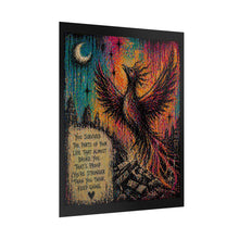 Load image into Gallery viewer, Rolled Poster - Phoenix Rising Inspirational Quote Wall Art