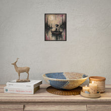 Load image into Gallery viewer, Rolled Poster — Whimsical Gothic Girl and Cat Boat Art Print