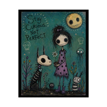 Load image into Gallery viewer, Curious Creatures Under the Moon — Whimsical Goth Print