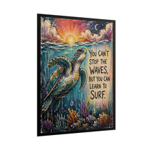 Load image into Gallery viewer, "You Can't Stop the Waves" Sea Turtle Canvas Wall Art