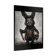 Load image into Gallery viewer, Horror Bunny Poster — Creepy Blood-Stained Killer Rabbit Wall Art