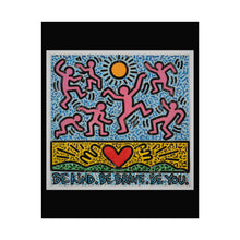 Load image into Gallery viewer, Keith Haring Inspired Poster – "Be Kind. Be Brave. Be You." Rolled Art Print