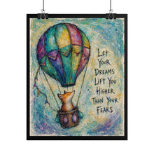 Load image into Gallery viewer, Hot Air Balloon Fox: Let Your Dreams Lift You Higher Than Your Fears Fox Art