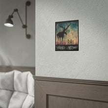 Load image into Gallery viewer, Rolled Poster — Moody Surreal Deer Art Print with Quote “People Only See What They Want to See”