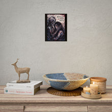 Load image into Gallery viewer, Survival Is a Brave Battle Poster — Gothic Skull Embrace Mental Health Art Print