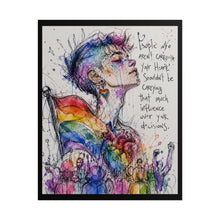 Load image into Gallery viewer, "Carrying Your Heart" Pride Art | Fine Line Sketch Anatomical Heart Poster