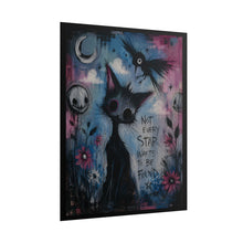 Load image into Gallery viewer, Not Every Star Wants to Be Found Rolled Poster — Gothic Whimsical Cat Fantasy Wall Art