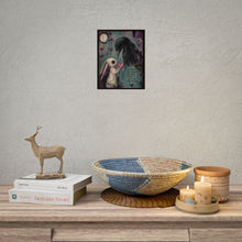Load image into Gallery viewer, Poster — Cute Gothic Bunny & Crow Art Print with 'In Loving You...' Quote