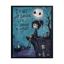 Load image into Gallery viewer, I'm Learning to Outlast It Rolled Poster – Creepy Cute Gothic Girl Wall Art Print, Dark Whimsical Goth Decor