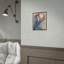 Load image into Gallery viewer, Rolled Poster — Moonlit Owl Art Print with Quote “For Every Shadow, There Is Light”