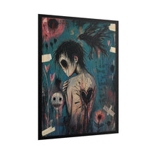 Load image into Gallery viewer, Rolled Poster — Dark Emo Heartbreak Art Print ("I didn't break, I just learned to be loved quietly")