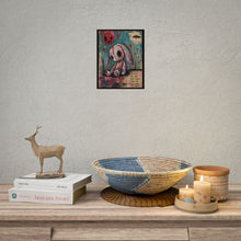 Load image into Gallery viewer, Rolled Poster — Grunge Bunny Art Print with Quote ‘The hurt you hide still shapes who you become’