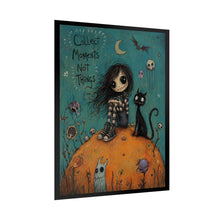 Load image into Gallery viewer, Collect Moments, Not Things — Gothic Inspirational Pumpkin Poster