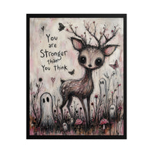Load image into Gallery viewer, "You Are Stronger Than You Think" Deer Wall Art | Whimsical Ghost Print