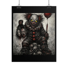 Load image into Gallery viewer, Horror Clown Poster – Creepy Pennywise-Style Artwork Rolled Poster for Halloween Decor