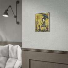 Load image into Gallery viewer, "Life's A Beautiful Mess – Make Art Of It" Gothic Print – Creepy Cute Girl & Black Cat Wall Decor