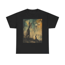 Load image into Gallery viewer, Surreal Forest Rabbit Art Tee — Mystical Woodland Creature Graphic Shirt
