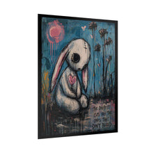 Load image into Gallery viewer, Poster — Sad Bunny Art Print with Quote “The Deepest Cuts Are The Ones That Don’t Bleed”