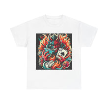 Load image into Gallery viewer, Devil with Blunt Playing Poker T-Shirt - Size S - 5XL