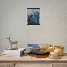 Load image into Gallery viewer, "The Climb Is Tough But So Are You" Raccoon Wall Art | Inspirational Mountain Print