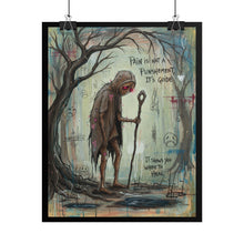 Load image into Gallery viewer, Rolled Poster — ’Pain Is Not a Punishment, It’s a Guide’ Inspirational Grunge Art Print