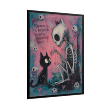 Load image into Gallery viewer, Kindness Is a Rebellion the World Desperately Needs Rolled Poster — Gothic Whimsical Skeleton Fantasy Wall Art