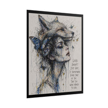 Load image into Gallery viewer, "Love Doesn't Just Hurt It Remembers Every Part" Wall Art | Wolf Headdress Print